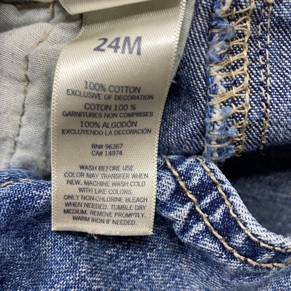 OshKosh B'gosh Denim Overalls 24M - Picture 9 of 9